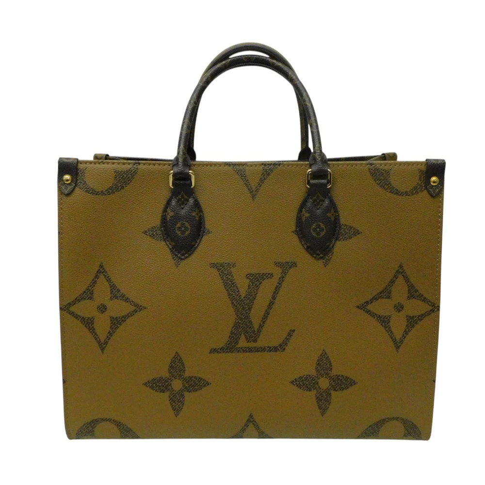 Louis Vuitton Reverse Bag Tote Shoulder Giant Monogram OnTheGo Brown